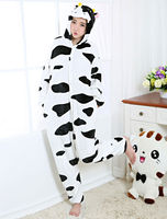 Faschingskostüm Erwachsene Tarnung Pyjamas Flanell Kuh in anderen Stylen Unisex in Weiß Flanell Overall Karneval Kostüm