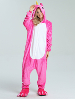 Faschingskostüm Erwachsene Tarnung Pyjamas Flanell mit Thema von Tier Unisex in Rosarot Flanell Overall Karneval Kostüm