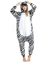 Faschingskostüm Erwachsene Tarnung Pyjamas kostüm Unisex Zebra in anderen Stylen und Schwarz mit Tier-Formen Design Flanell Overall Karneval Kostüm