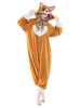 Faschingskostüm Erwachsene Tarnung Pyjamas Unisex Hund in Hellbraun Flanell Overall Karneval Kostüm