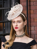 Faschingskostüm Fascinator Hut Vintage Haar Stirnband Lachs Royal Headpieces Karneval Kostüm Zubehör Karneval Kostüm