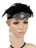 Faschingskostüm Feather Flapper Kopfstück 2021 1920s Great Gatsby Stirnband Damen Vintage Haar Zubehör Karneval Kostüm Karneval Kostüm