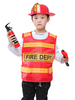 Faschingskostüm Feuerwehrmann Kinder Rot Cosplay Polyester Set Kinder Cosplay Kostüme