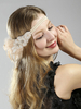 Faschingskostüm Flapper Dress Zubehör Nude Feathers Bead 1920er Jahre Great Gatsby Zubehör Damen Flapper Headpieces Karneval Kostüm