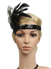 Faschingskostüm Flapper Headpieces der 1920er Jahre große Gatsby Stirnband Pailletten Feder Frauen Retro Haarschmuck Karneval Kostüm Karneval Kostüm