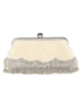 Faschingskostüm Flapper Kleid Accessoires Damen Clutch Bag Silber Fransen Strass Perle 1920er Jahre Great Gatsby Accessoire