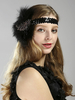 Faschingskostüm Flapper Kleid Zubehör 1920er Jahre große Gatsby Zubehör Federn Pailletten Strass Damen Retro Kostüm Stirnband Karneval Kostüm