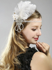 Faschingskostüm Flapper-Kleid-Zusatz-Feder-Perle 1920 Great Gatsby Zubehör weiß wulstige Flapper Stirnband Retro Kostüm Zubehör Karneval Kostüm