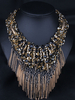 Faschingskostüm Flapper Retro Halskette der 1920er Jahre große Gatsby Edelstein Kette Fransen Frauen Choker Halskette Karneval Kostüm Karneval Kostüm