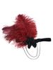 Faschingskostüm Flapper Stirnband 1920er Jahre Kostüm Charleston The Great Gatsby Feder Kopfschmuck Burgunder Frauen Vintage Accessoires Karneval Kostüm