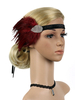 Faschingskostüm Flapper Stirnband Federn der 1920er Jahre große Gatsby Headpieces Strass Frauen Vintage Haarschmuck Karneval Kostüm Karneval Kostüm