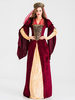 Faschingskostüm Frauen Exotic Kostüm Velour Two Tone Flare Sleeve Red Arabian Kostüm Karneval Kostüm
