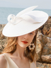 Faschingskostüm Frauen Fascinator Hut Ecru White Federn Vintage Hut Karneval Kostüm Karneval Kostüm