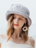 Faschingskostüm Frauen Fascinator Hut Grey Net Blumen Hut Retro Kostüm Zubehör Karneval Kostüm Karneval Kostüm