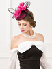 Faschingskostüm Frauen Fascinator Hut Vintage Tüll Blumen Rose Kostüm Zubehör Karneval Kostüm
