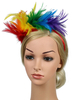 Faschingskostüm Frauen Feder Stirnband Regenbogen Farbe Kopfbedeckungen Karneval Kostüm Haarschmuck Karneval Kostüm