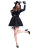 Faschingskostüm Frauen Haloween Kostüme Schwarze Katzen Velour Skater Dress Holiday Animal Costume Karneval Kostüm