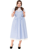Faschingskostüm Frauen Karneval Kostüm Baby Blue Maid Jumper Rock Baumwolle Lace Trim Urlaub Kostüme Karneval Kostüm