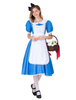 Faschingskostüm Frauen Maid Kostüm Blue Lace Trim Two Tone 3 Stück Karneval Kostüm-Kostüm-Set Karneval Kostüm