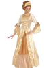 Faschingskostüm Frauen Renaissance Vintage Kostüm Karneval Kostüm Champagner Kleid mit Kopfbedeckung