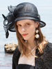 Faschingskostüm Frauen Retro Hut Schwarz Tüll Federn Hut Vintage Haarschmuck Karneval Kostüm Karneval Kostüm