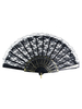 Faschingskostüm Frauen Retro Kostüm Black Lace Vintage Fan Karneval Kostüm