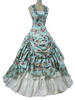 Faschingskostüm Frauen Retro Kostüme Rüschen Marie Antoinette Kostüm Blumendruck Kleid Rokoko Maskerade Ballkleid Karneval Kostüm