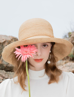 Faschingskostüm Frauen Sonnenhut Organic Fiber Wide Brim Knot Topee Bonnet Karneval Kostüm Karneval Kostüm