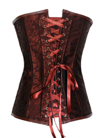 Faschingskostüm Frauen Steampunk Korsett Jacquard Lace Up Retro Cosutume Kleidung Karneval Kostüm