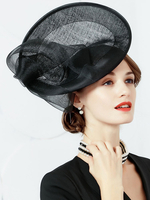 Faschingskostüm Frauen Vintage Fascinator schwarz Leinen Retro-Kopfschmuck Karneval Kostüm