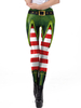 Faschingskostüm Frauen-Weihnachtsgamaschen-Weihnachtsbaum-Druck-Grün-Feiertags-dünne Bein-Hose Karneval Kostüm