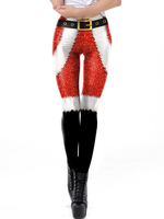 Faschingskostüm Frauen-Weihnachtskostüme Weihnachtsmann Red Skinny Leg Pant Karneval Kostüm