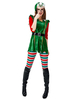 Faschingskostüm Frauen-Weihnachtssatz-Weihnachtsthema-Elfen-Streifen-Feiertags-Kostüme Karneval Kostüm