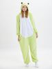 Faschingskostüm Frosch Onesie Kigurumi Pyjamas Hellgrün Flanell Jumpsuits Langarm Unisex Erwachsene Tier Nachtwäsche Karneval Kostüm