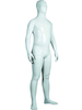 Faschingskostüm Ganzkörper Metallic-Zentai in Weiß