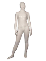 Faschingskostüm Ganzkörper Metallic-Zentai Suit in Weiß