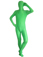 Faschingskostüm Ganzkörper Unisex-Zentai aus Elastan in Grün