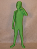 Faschingskostüm Ganzkörper Unisex Zentai aus Elastan in Grün