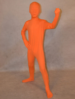 Faschingskostüm Ganzkörper Unisex Zentai aus Elastan in Orange