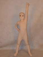 Faschingskostüm Ganzkörper Unisex Zentai aus Elastan in Weiß