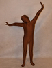 Faschingskostüm Ganzkörper Unisex Zentai aus Elastan mit Sepiabraun