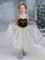Faschingskostüm Gefrorene Prinzessin Anna Kleid Baumwollmischung Kinder Cosplay Karneval Kostüm