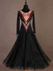 Faschingskostüm Gesellschaftstanz Kostüme Gem Jeweled Bead Black Women Dress Dance Dress Karneval Kostüm