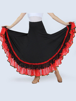 Faschingskostüm Gesellschaftstanz Kostüme Red Ruffle Two Tone Dance Dress Karneval Kostüm