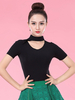 Faschingskostüm Gesellschaftstanz Kostüme Schwarze Frauen Rayon Cut Ballroom Dancer Top Dance Wear Karneval Kostüm Karneval Kostüm