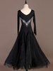 Faschingskostüm Gesellschaftstanz Kostüme Schwarze Frauen Semi Sheer Perlen Kleid Gesellschaftstanz Tanzkleid Karneval Kostüm