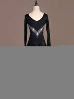 Faschingskostüm Gesellschaftstanz Kostüme Schwarze Frauen Semi Sheer Perlen Kleid Gesellschaftstanz Tanzkleid Karneval Kostüm