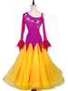 Faschingskostüm Gesellschaftstanz Kostüme Strass Rüschenkleid Rose Women Dance Wear Karneval Kostüm