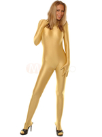 Faschingskostüm Gold Lycra Spandex Zentai Catsuit