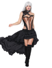 Faschingskostüm Gothic Kostüm Karneval Gold Frauen Korsett Rüschen High Low Rock Und Pauldron Outfit Karneval Kostüm